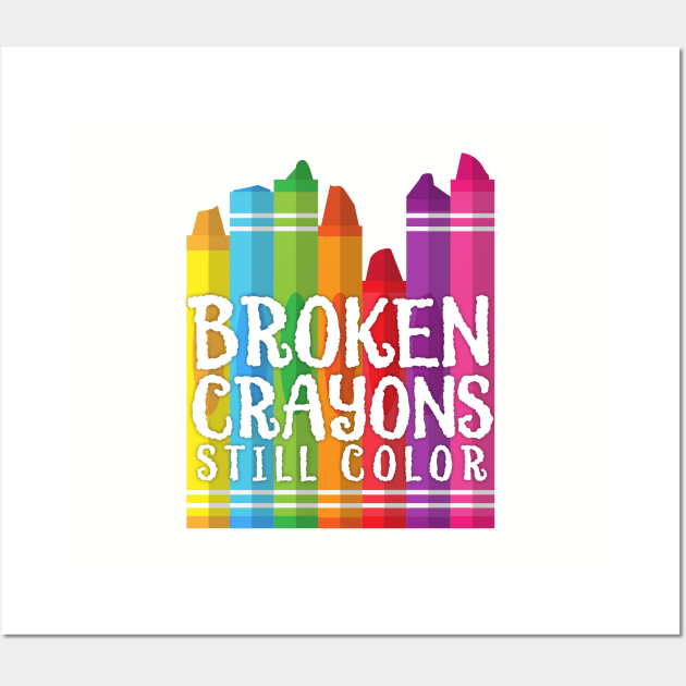 Broken Crayons Still Color Wall Art by DesIndie